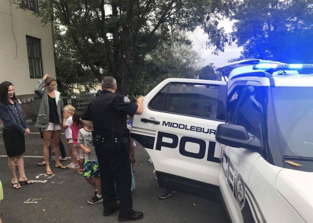 Visitors to the Police Department
