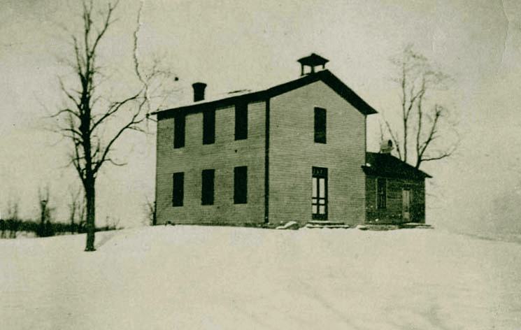 Stone House in the Snow