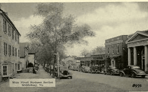 Street Lined with Brick and Stone Buildings